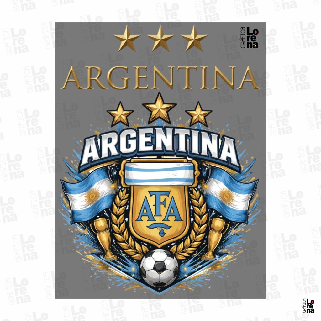LAMINA DTF TEXTIL SELECCIÓN ARG11 (19x25cm)