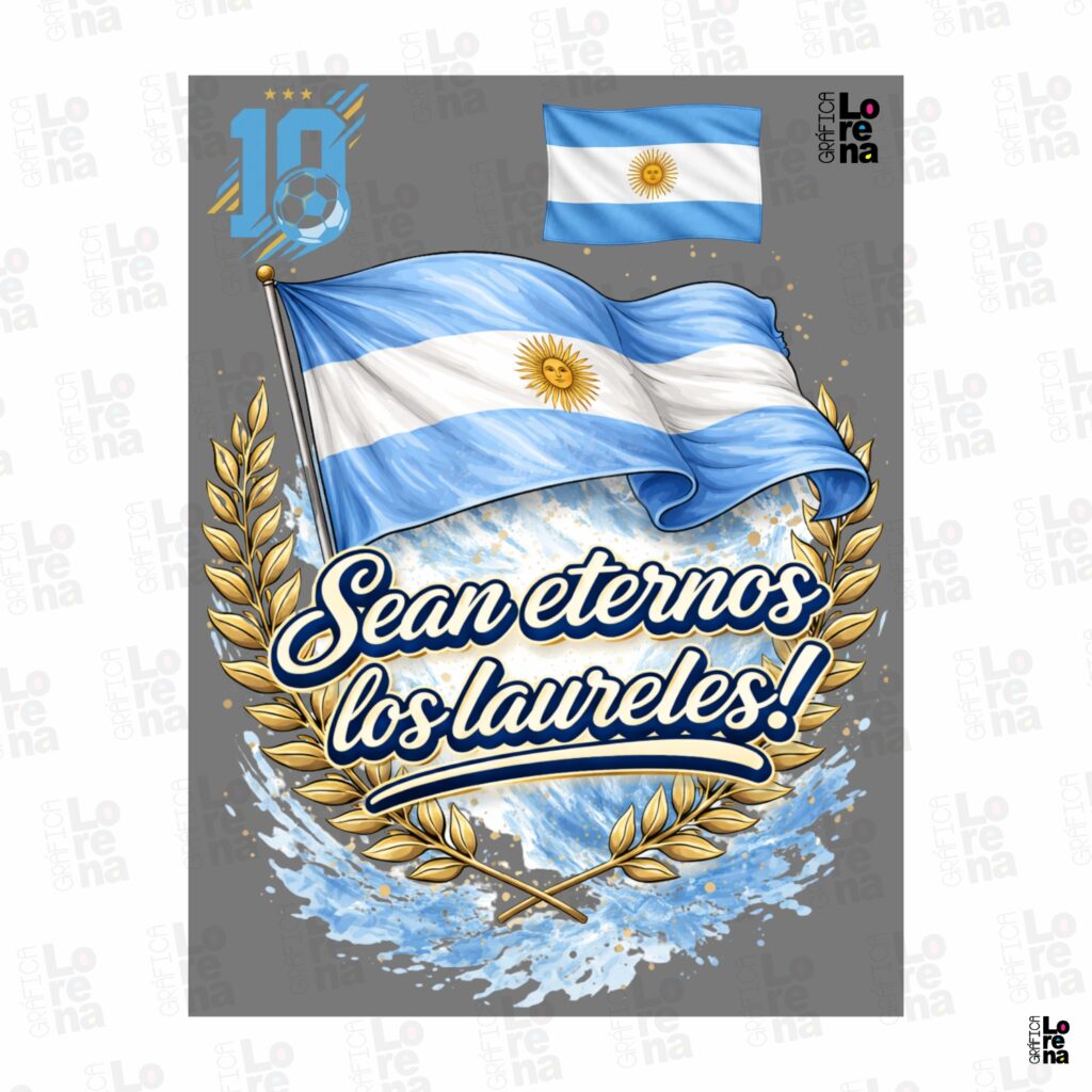 LAMINA DTF TEXTIL SELECCIÓN ARG3 (19x25cm)