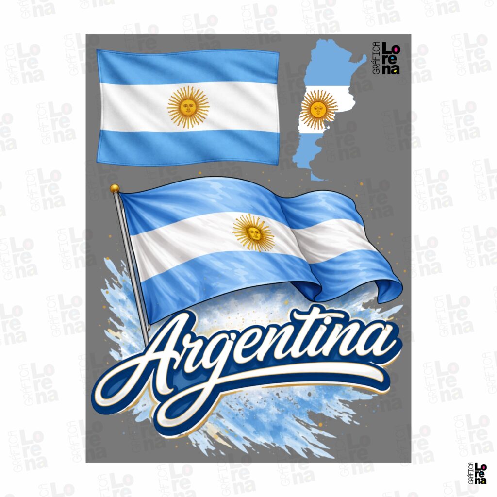 LAMINA DTF TEXTIL SELECCIÓN ARG4 (19x25cm)