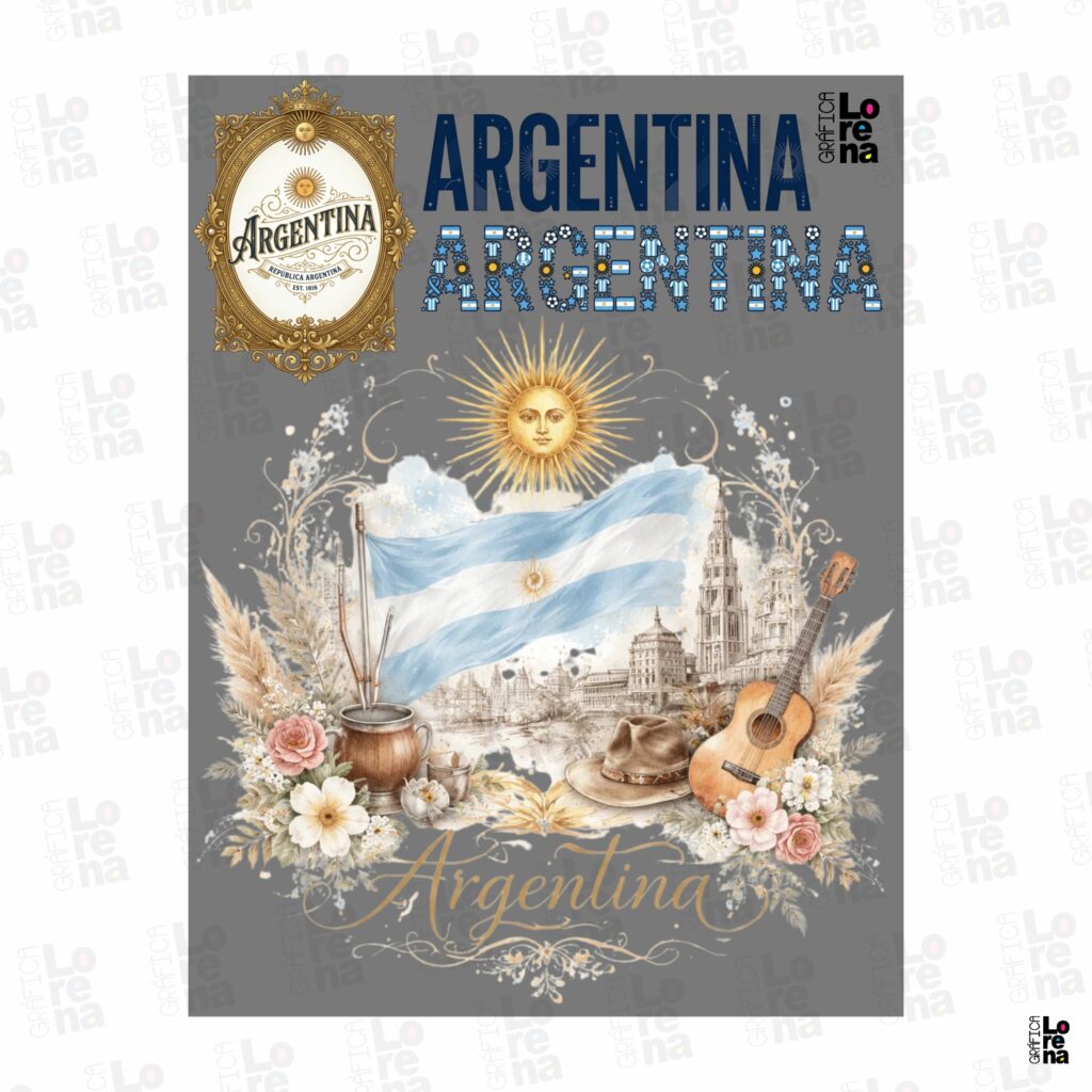 LAMINA DTF TEXTIL SELECCIÓN ARG5 (19x25cm)