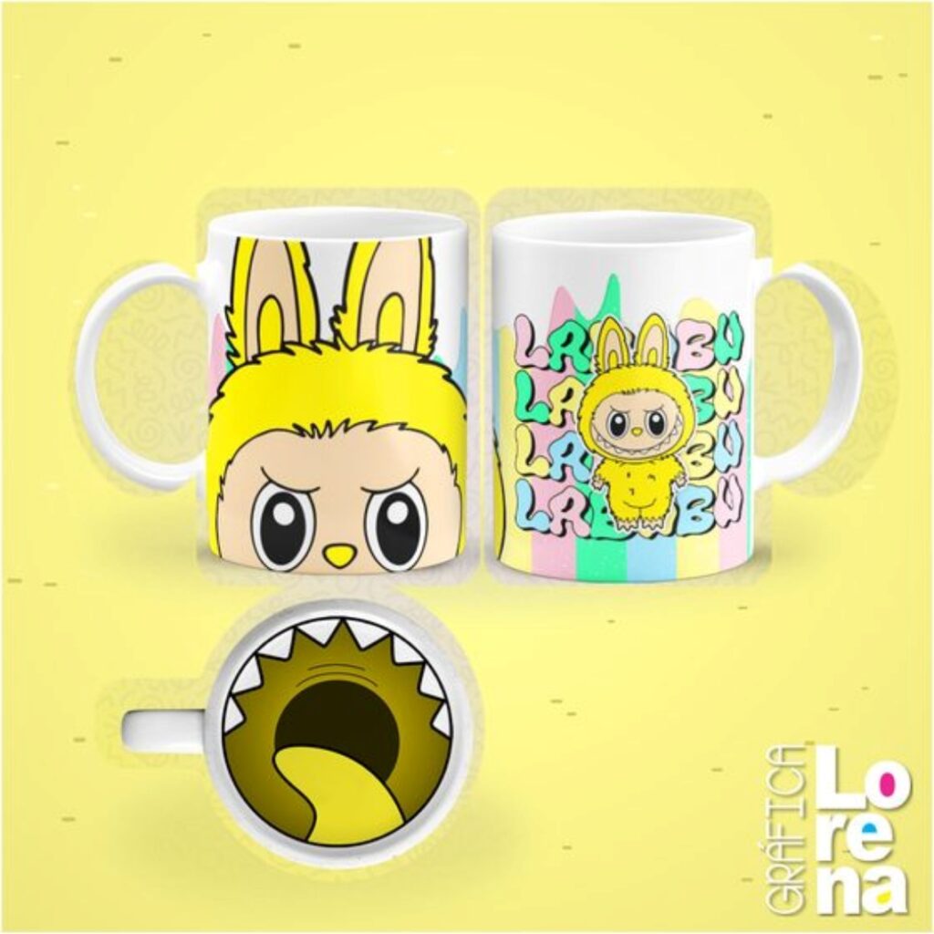 Taza de cerámica con estampa en la base - 2001