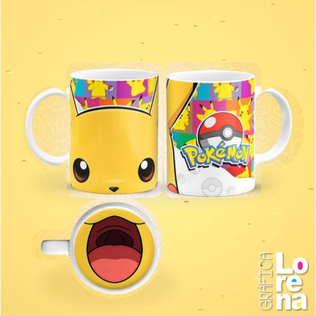 Taza de cerámica con estampa en la base - 2042