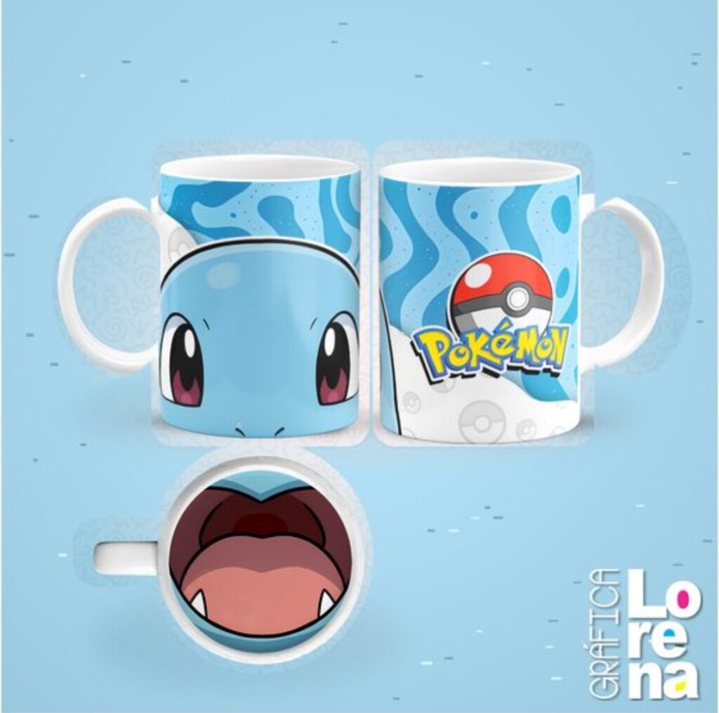 Taza de cerámica con estampa en la base - 2043