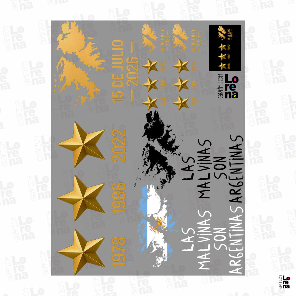 LAMINA DTF TEXTIL SELECCIÓN ARG50 (19x25cm)