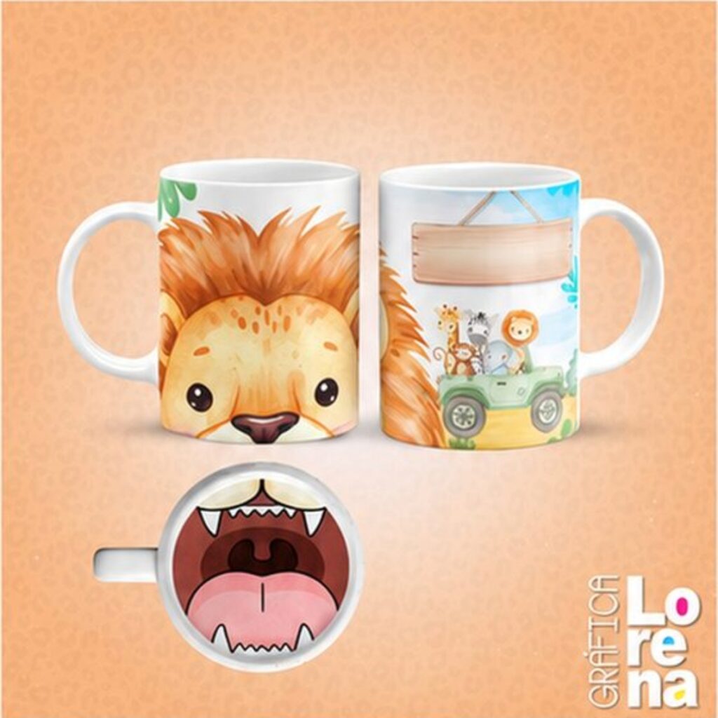Taza de cerámica con estampa en la base - 0010