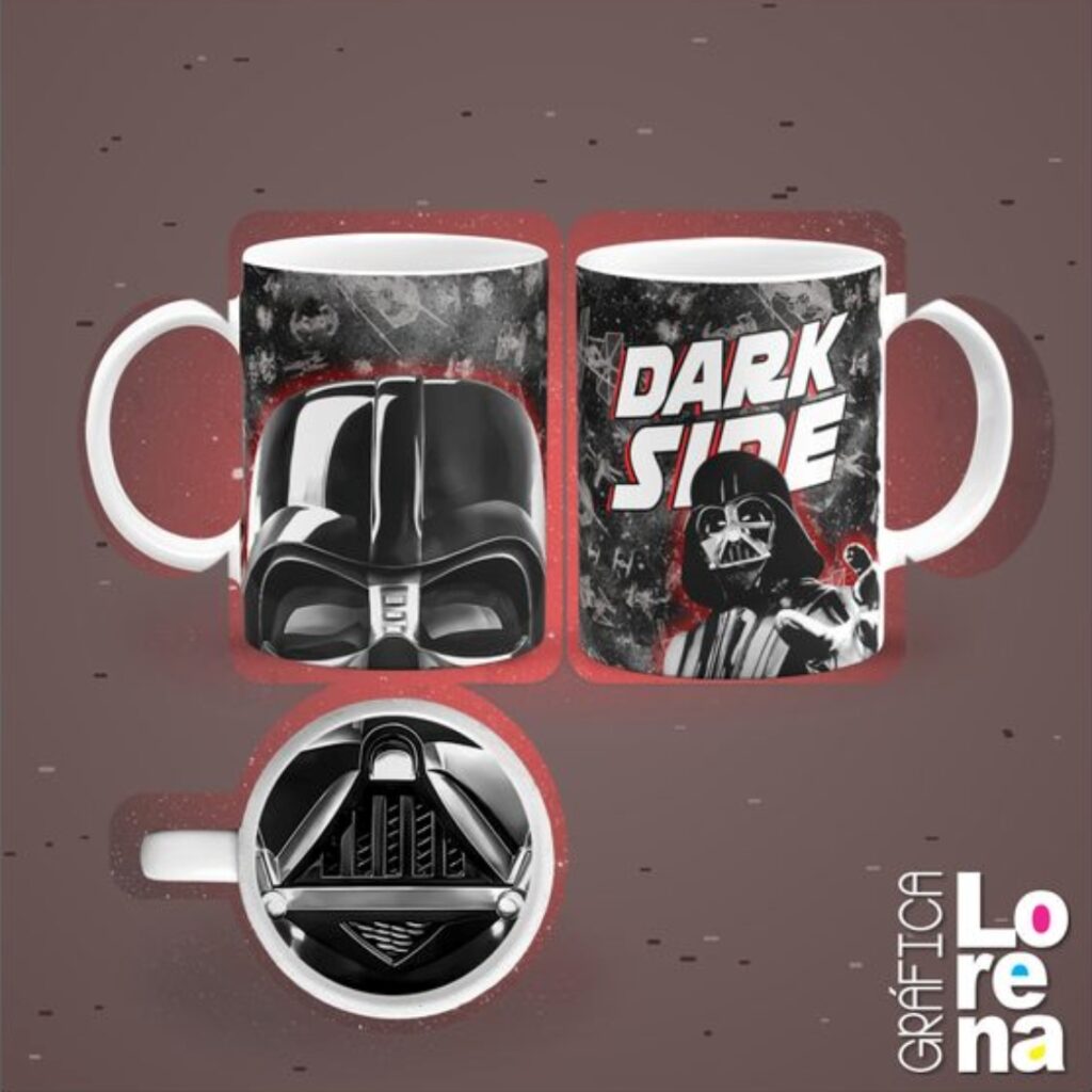 Taza de cerámica con estampa en la base - 0023
