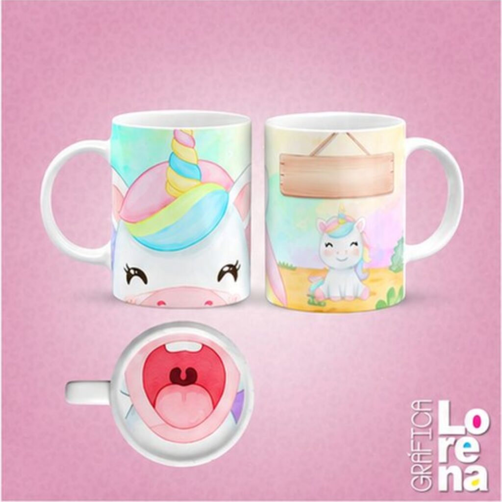 Taza de cerámica con estampa en la base - 0003