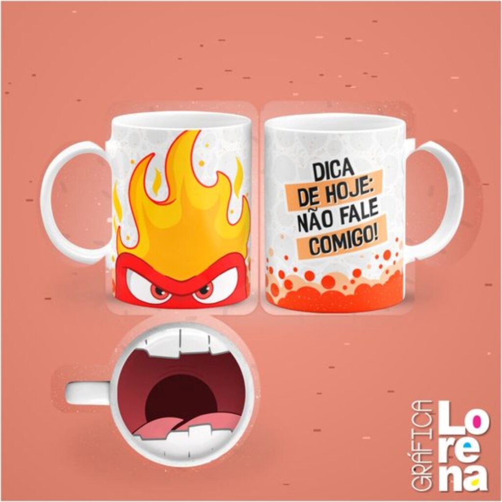 Taza de cerámica con estampa en la base - 0031
