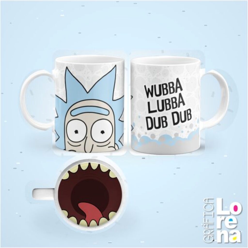 Taza de cerámica con estampa en la base - 0032