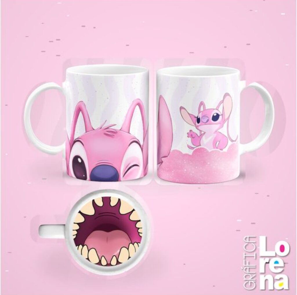 Taza de cerámica con estampa en la base - 0039