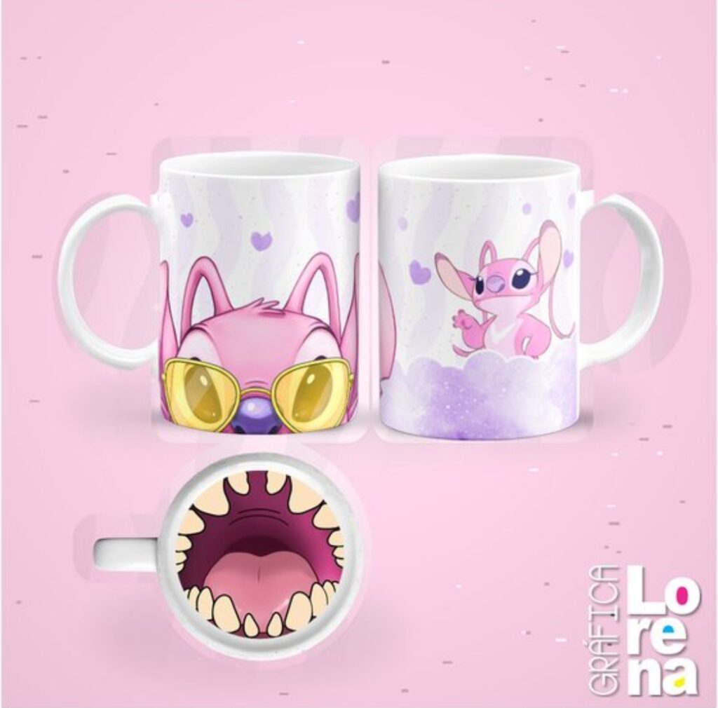 Taza de cerámica con estampa en la base - 0040