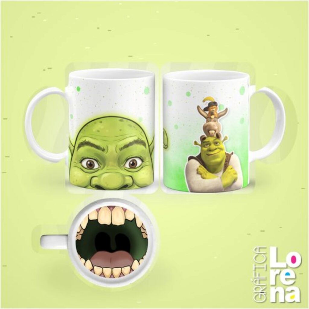 Taza de cerámica con estampa en la base - 0049