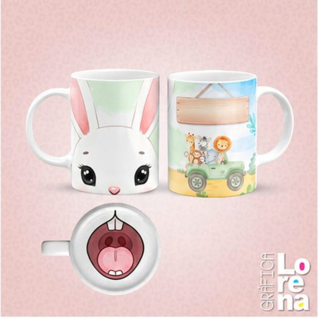 Taza de cerámica con estampa en la base - 0005