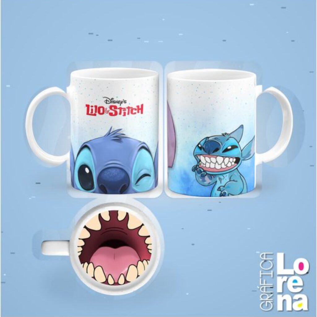 Taza de cerámica con estampa en la base - 0052