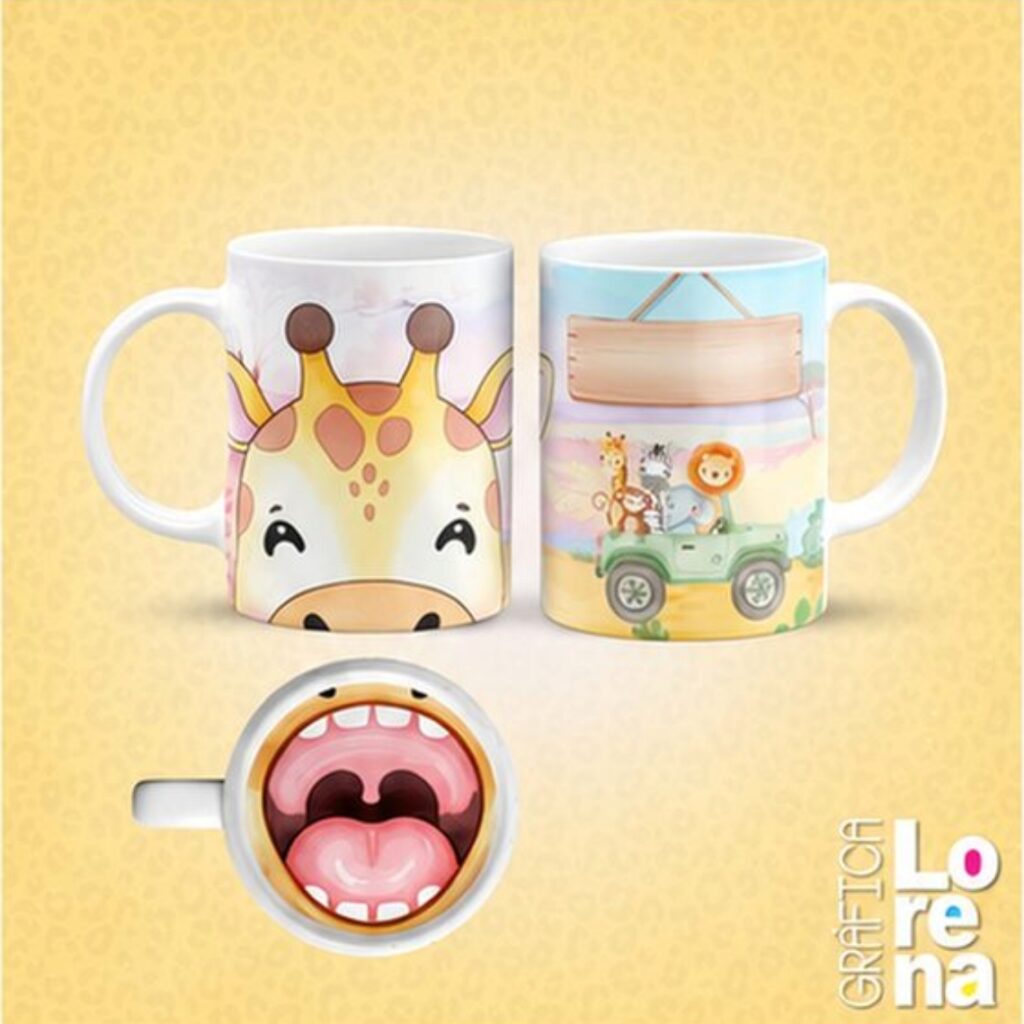 Taza de cerámica con estampa en la base - 0007