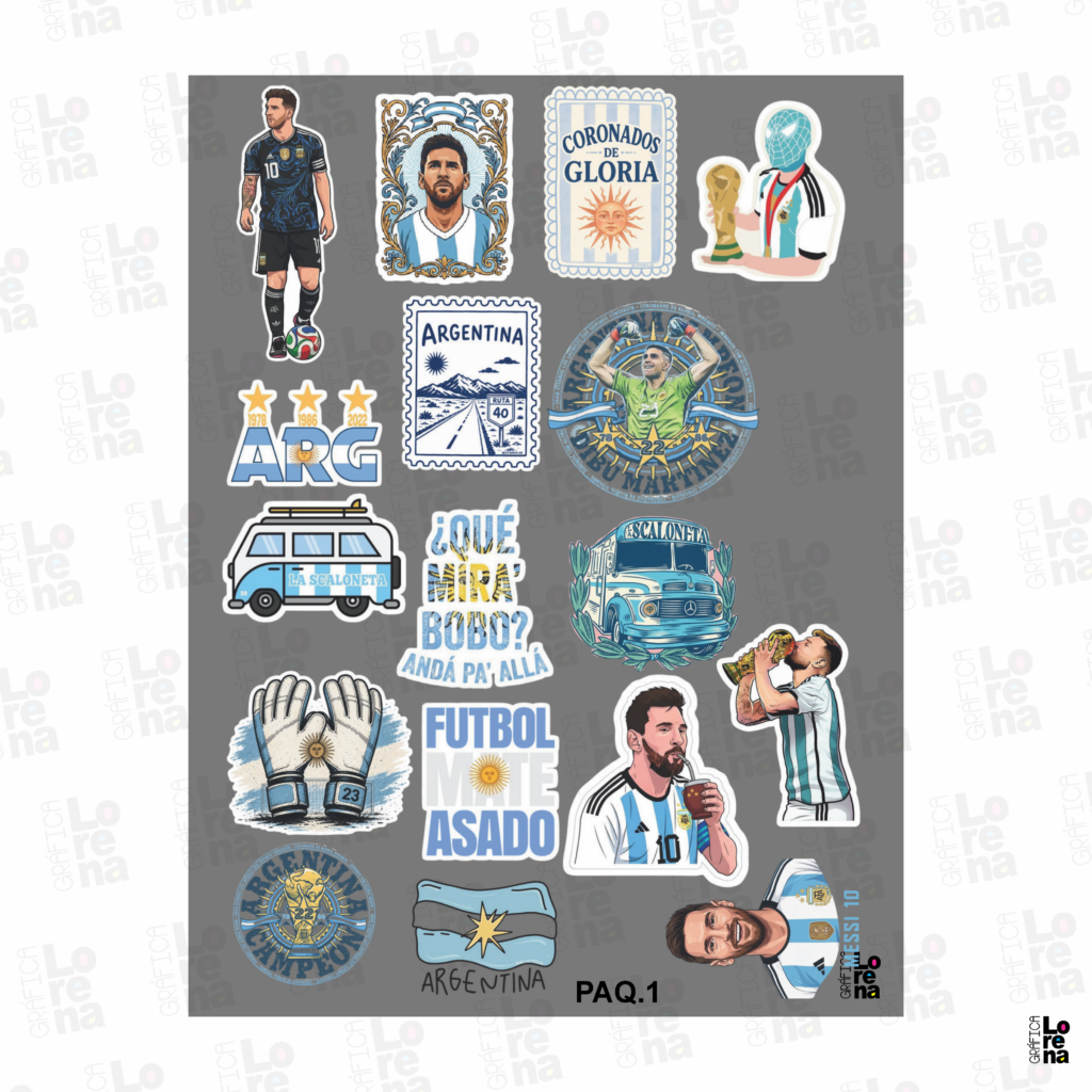 LAMINA DTF UV ARGENTINA- PACK 01 - 19,8 X 28,5cm