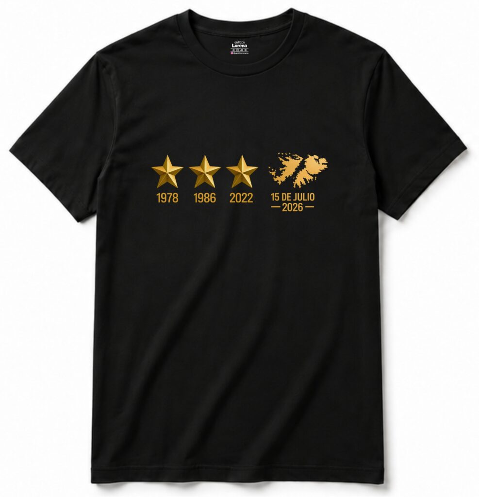 Remera algodón 3 Estrellas con Islas Malvinas – RA1002